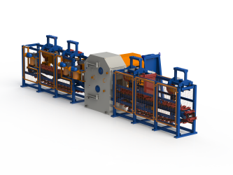 Станок дисковый двухвальный бревнопильный c гусеничной подачей Алтай-СБГ480