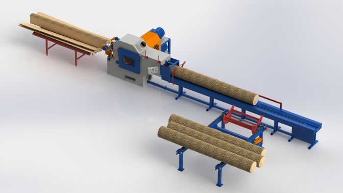 Станок для продольной распиловки бревен СБЦ-480