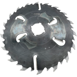 Пильный диск для многопильных станков 450х75х4.8/3.2/(18z+18)+6 (13.5х7.5 - 4 шт. под 90 град.)(БЕЛАЯ АКУЛА) WOLVERINE