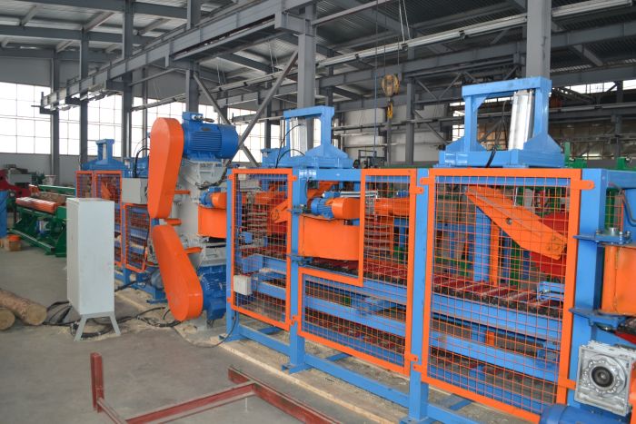 Станок дисковый двухвальный бревнопильный c гусеничной подачей Алтай-СБГ480