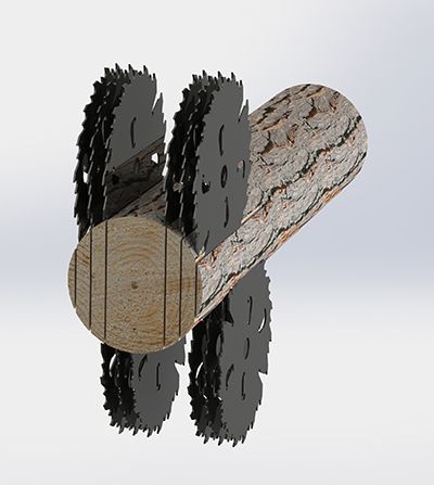 Станок для распиловки бревен СБГ-480 с гусеничнои? подачеи?