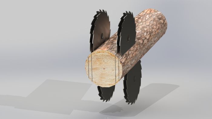 Станок для продольной распиловки бревен СБЦ-480