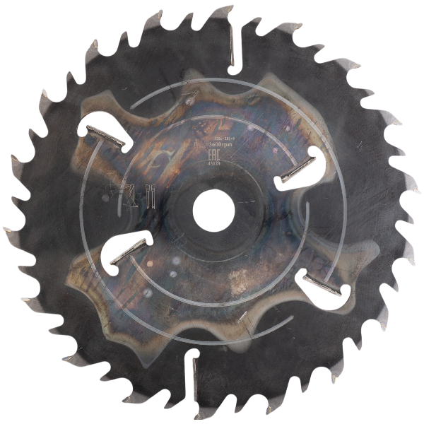 WoodCraft Пила дисковая 450*75*3,0/4,6/(18z+18)+6 WZ (шпон. паз 13,5*7,5 - 4 шт. под 90 гр.)