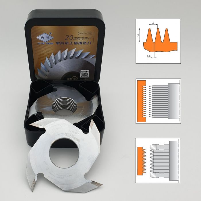Насадная фреза веерная для шипового сращивания древесины CXA XIAN FENG 160x50x4x4T black