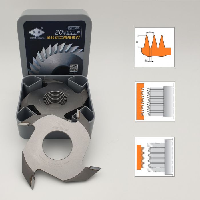 Насадная фреза веерная для шипового сращивания древесины XIAN FENG 160x50x4x4T grey