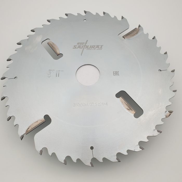 Пильный диск для многопильных станков 350x50x4.0/2.5x24+4 WZ RED SAMURAI