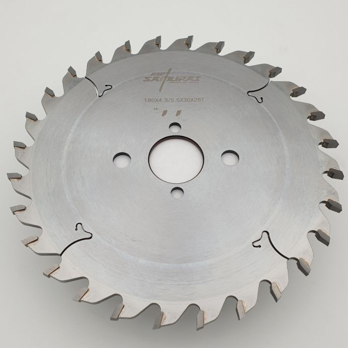 Пильный диск для раскроечных центров подрезной 180x4.3-5.5/3.2x30 Z28 RED SAMURAI