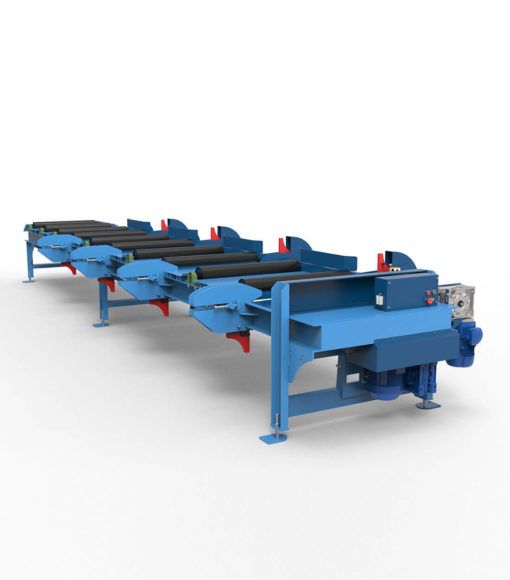 Рольганг с цепным сбрасывателем